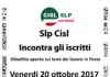 Venerdì 20 ottobre – SLP CISL INCONTRA GLI ISCRITTI slp cisl catania incontro con gli iscritti