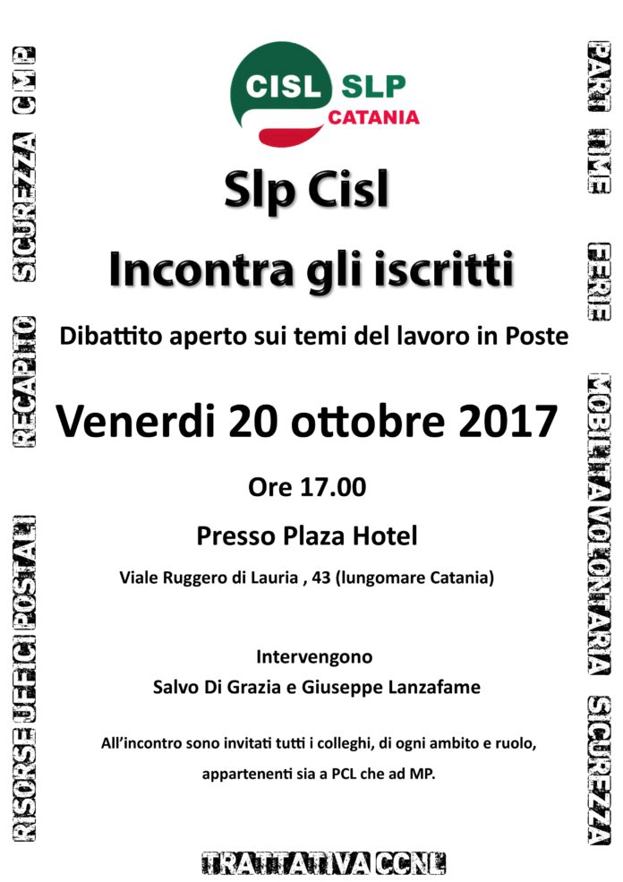 slp cisl catania incontro con gli iscritti