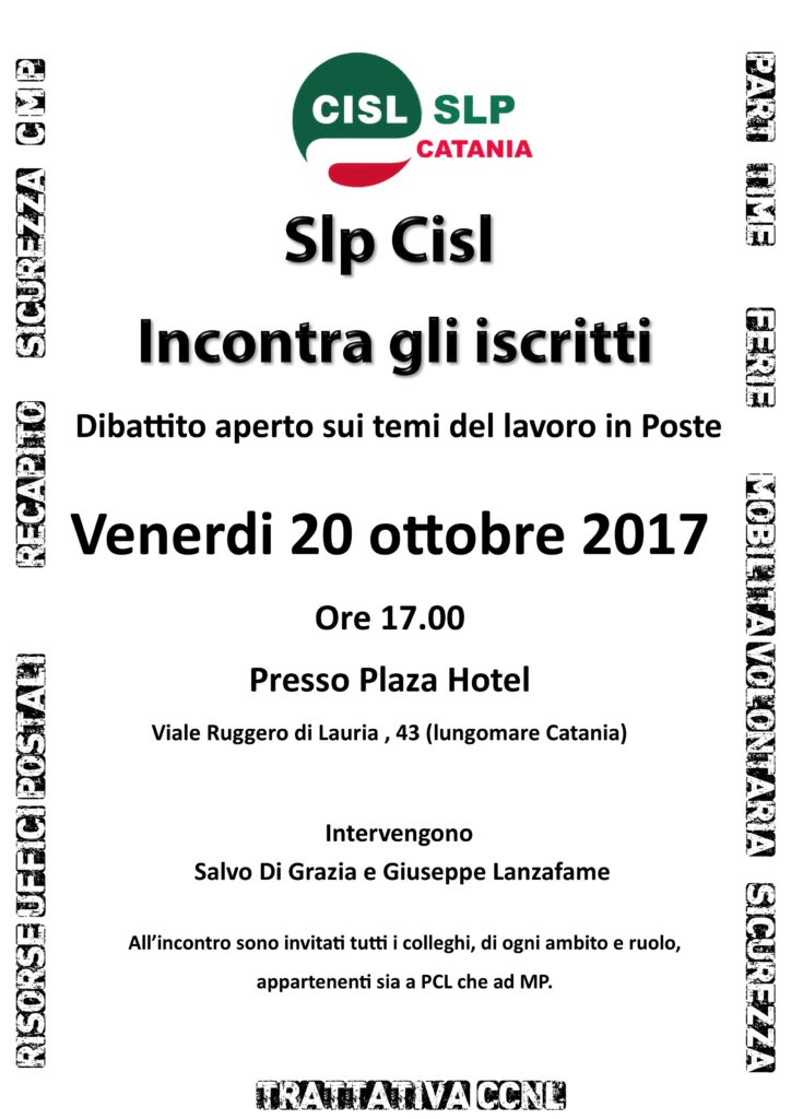 slp cisl catania incontro con gli iscritti