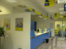 Un ufficio postale di Poste Italiane